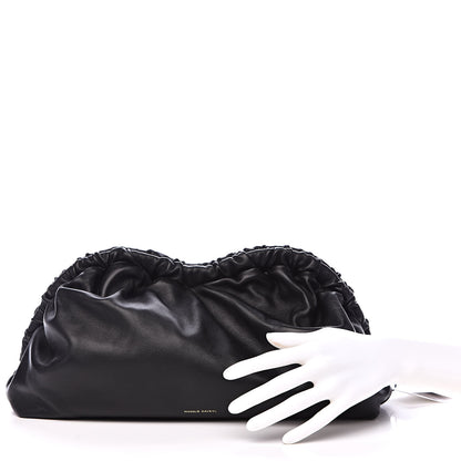 Mansur Gavriel Lambskin Cloud Clutch Black Flamma 2 of 9