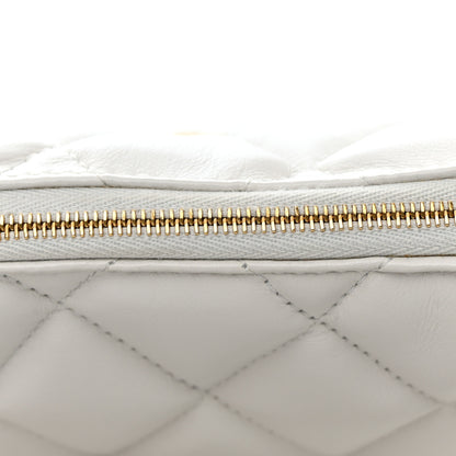 Balenciaga Nappa Calfskin Quilted Touch B Camera Shoulder Bag White 11 of 13