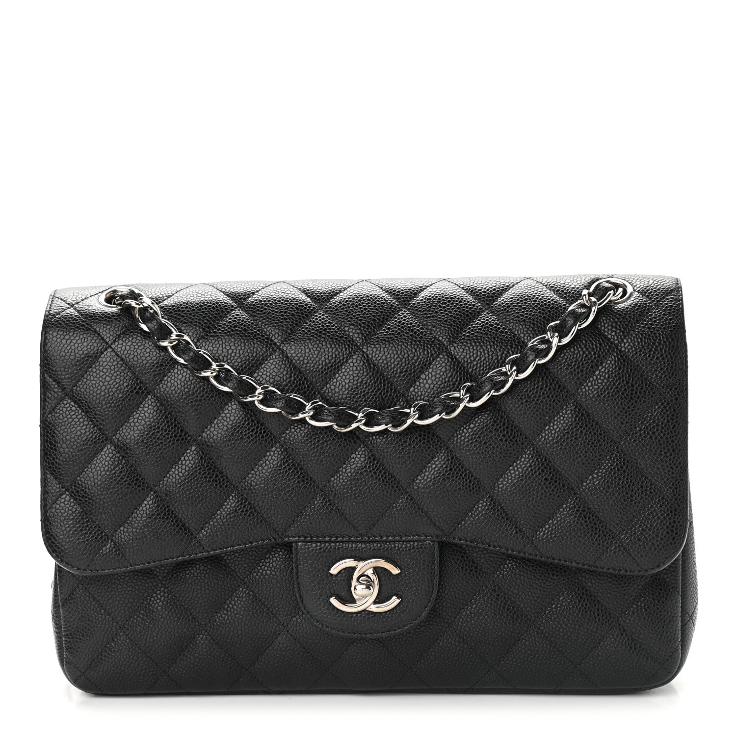 Chanel Caviar Quilted Jumbo Double Flap Black 1 of 11