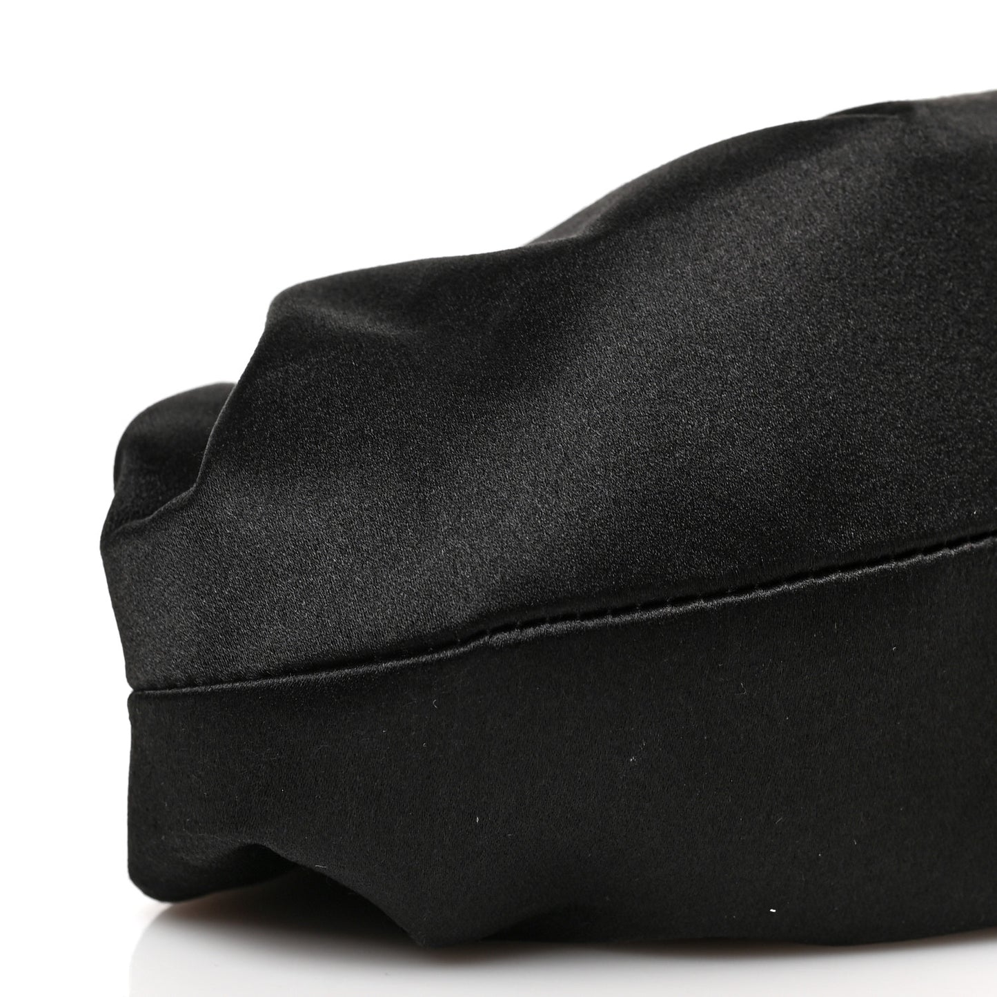 Satin Crystal Evening Clutch Black