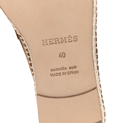 Hermes Suede Calfskin Womens Trip Espadrilles 40 Brun Fume 6 of 9