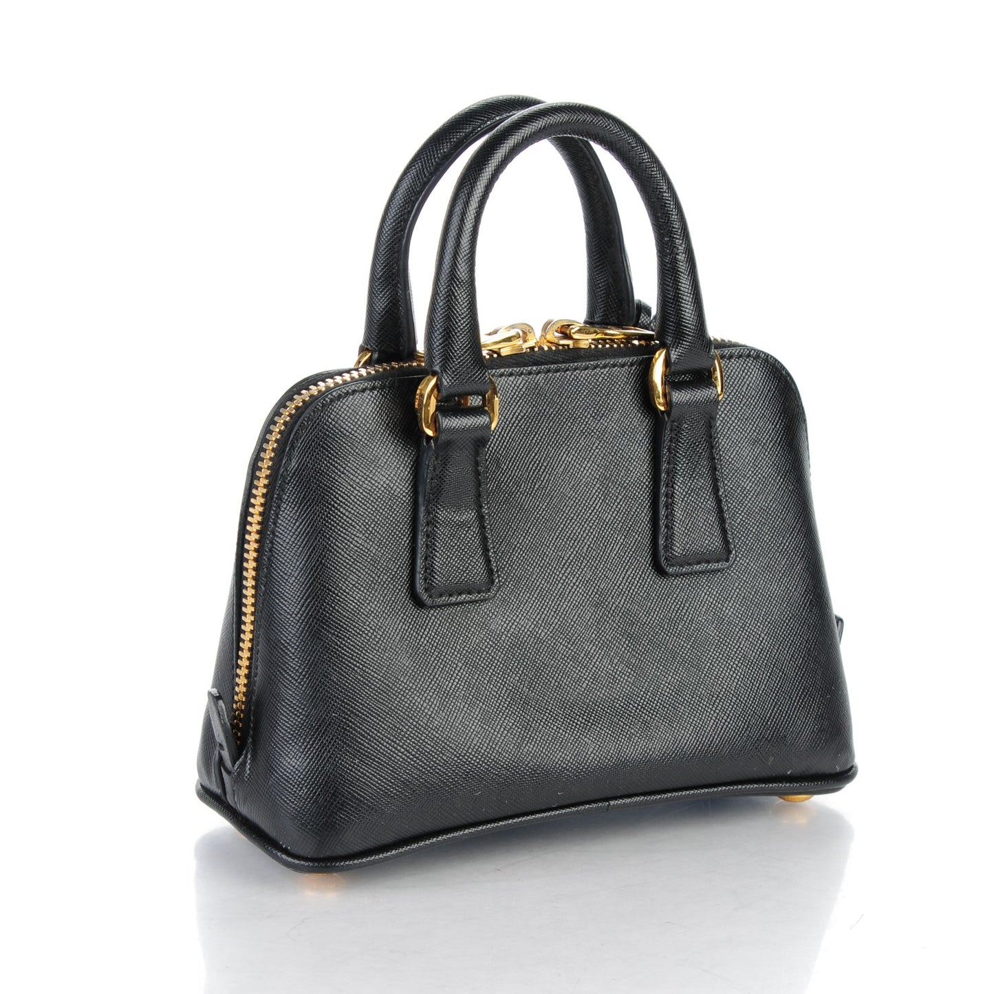 Saffiano Lux Mini Promenade Tote Black