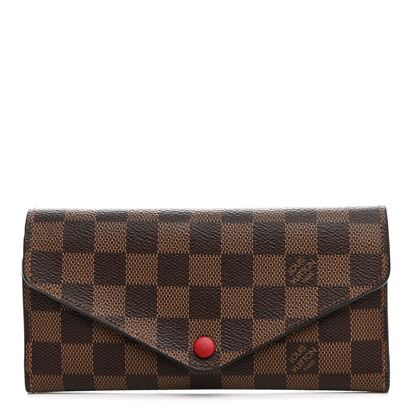 Damier Ebene Josephine Wallet Red