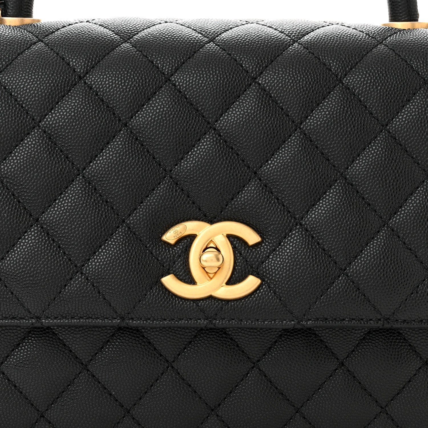 Chanel Caviar Quilted Small Coco Chain Handle Flap Black 8 of 11