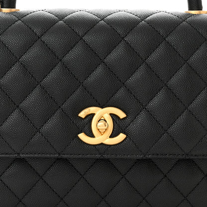 Chanel Caviar Quilted Small Coco Chain Handle Flap Black 8 of 11