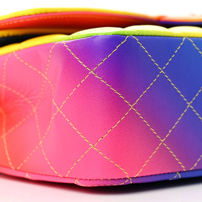 Chanel Calfskin Quilted Medium Rainbow Double Flap Multicolor 9 of 11