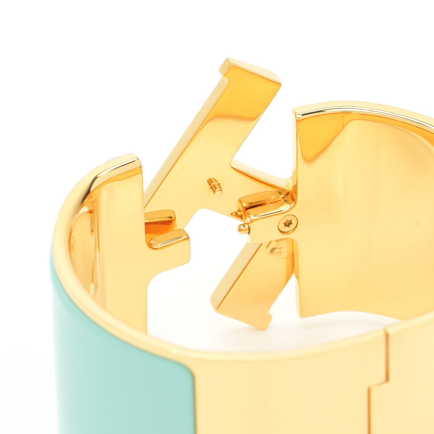Enamel Extra Wide Clic Clac H Bracelet PM Lagon