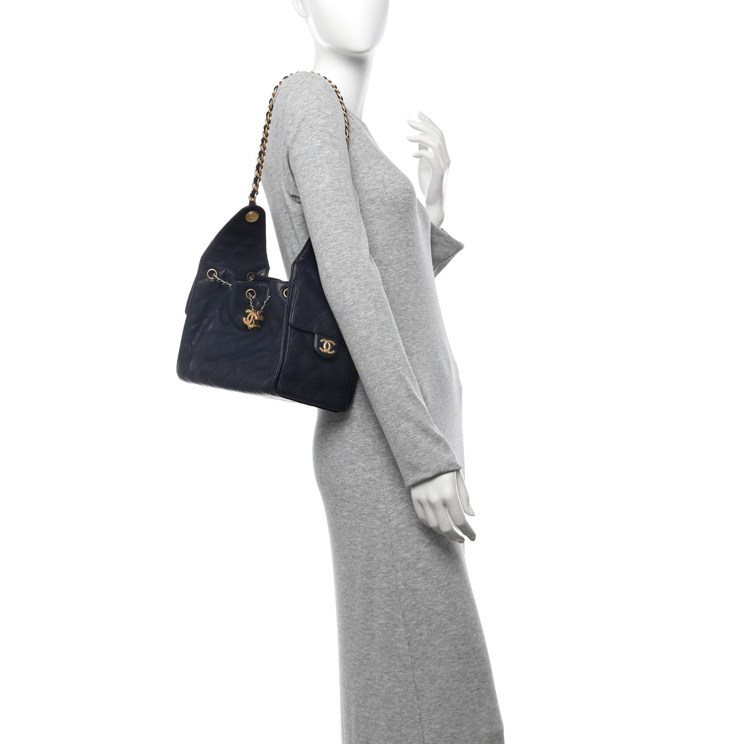 Chanel Caviar Quilted Small Chanel 25 Handbag Dark Navy 2 of 9