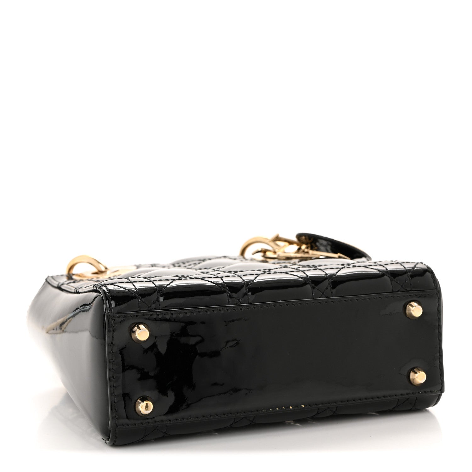 Christian Dior Patent Cannage Mini Lady Dior Black 4 of 13