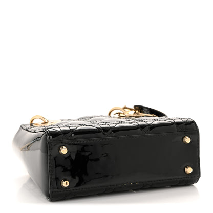 Christian Dior Patent Cannage Mini Lady Dior Black 4 of 13