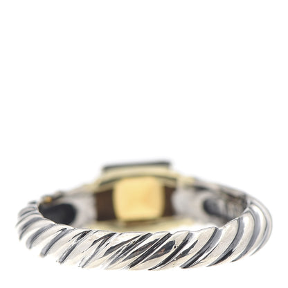 David Yurman Sterling Silver 18K Yellow Gold Citrine Stackable Ring 53 6.5 3 of 5