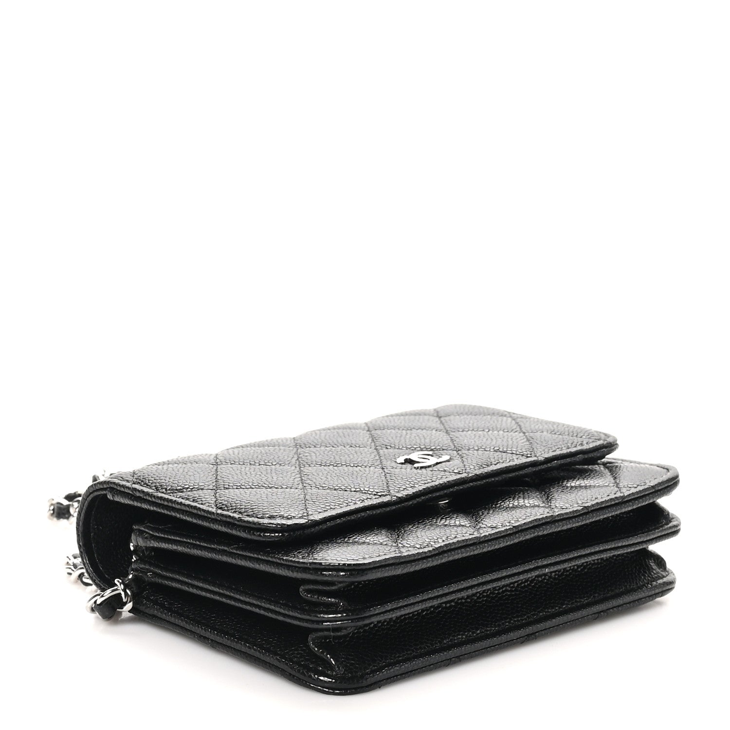 Chanel Caviar Quilted Mini Wallet On Chain WOC Black 3 of 9
