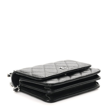 Chanel Caviar Quilted Mini Wallet On Chain WOC Black 3 of 9