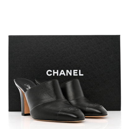 Chanel Lambskin Cap Toe CC Mules 35.5 Black 12 of 12