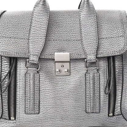 3.1 Phillip Lim 3.1 Textured Calfskin Medium Pashli Satchel Silver 8 of 16