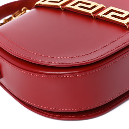 Versace Calfskin Large Greca Goddess Shoulder Bag Red 11 of 12
