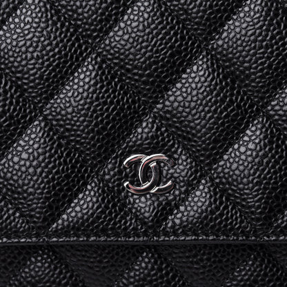 Chanel Caviar Quilted Wallet On Chain WOC Black 12 of 12