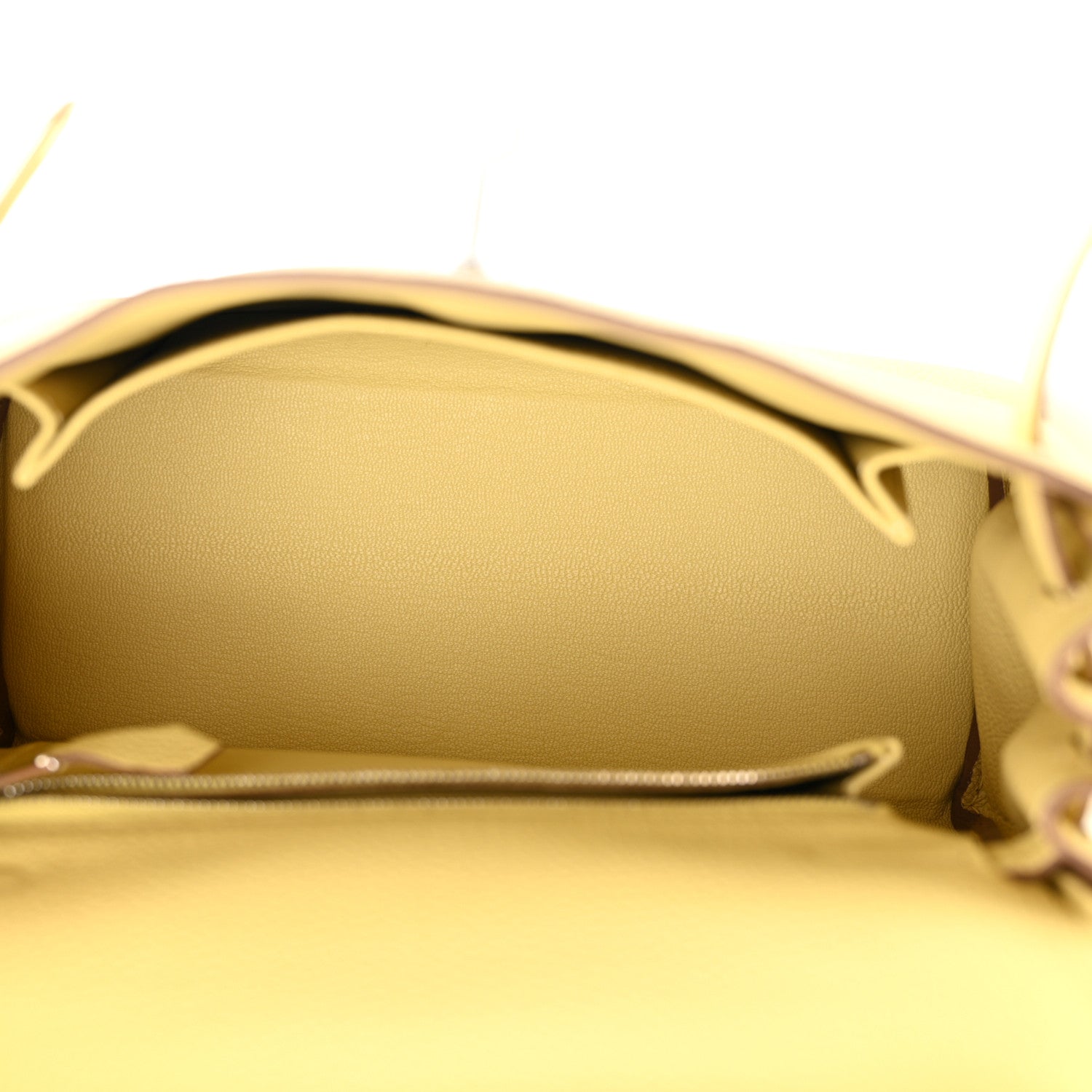 Hermes Togo Kelly Retourne 25 Jaune Poussin 5 of 11