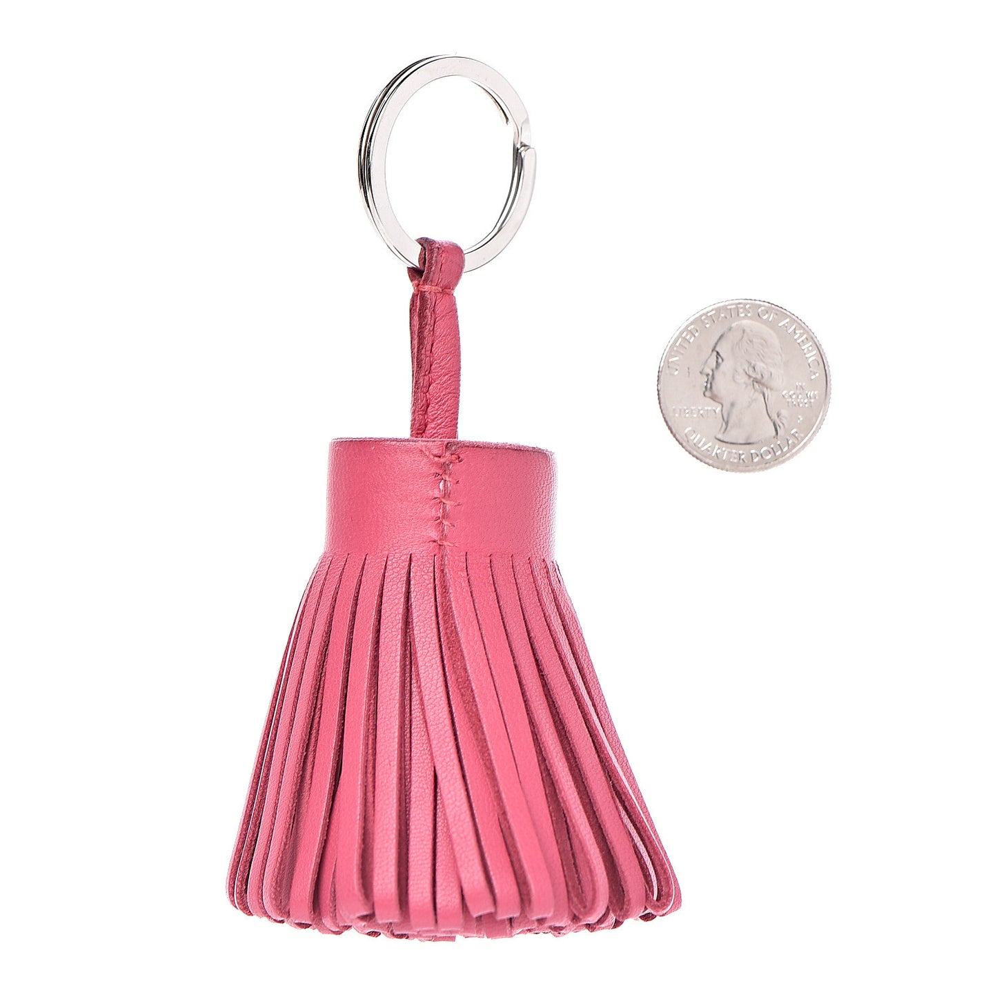 Lambskin Carmen Tassel Key Holder Rose Shocking