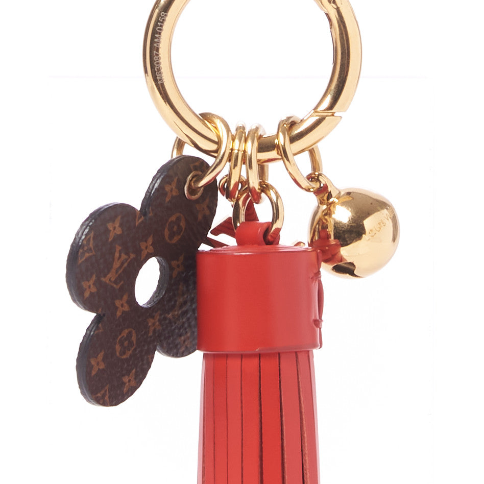 Louis Vuitton Mini Monogram Fetish Tassel Bag Charm Key Holder Coquelicot 4 of 4