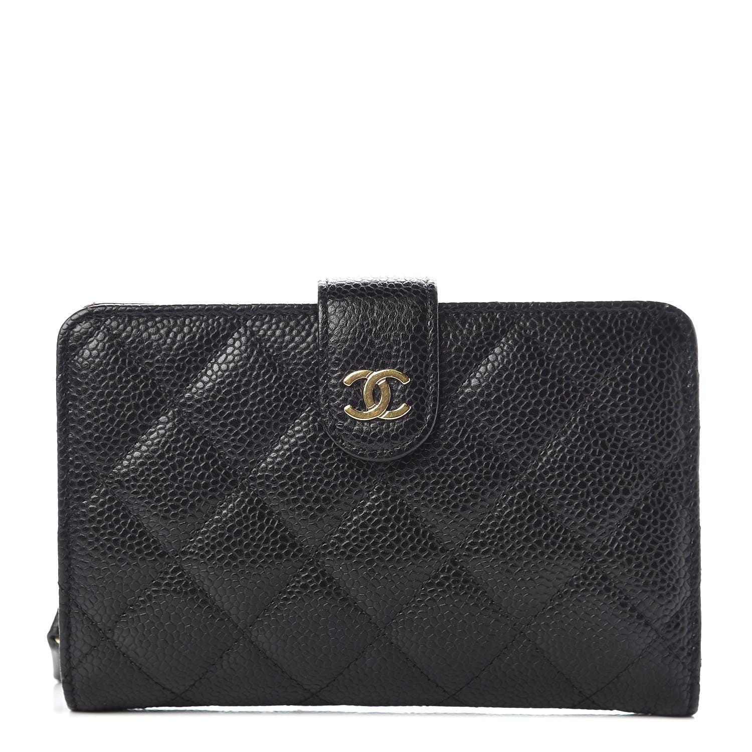 Chanel Caviar Quilted Zipped Pocket Wallet Black 1 of 9