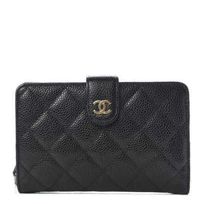 Chanel Caviar Quilted Zipped Pocket Wallet Black 1 of 9