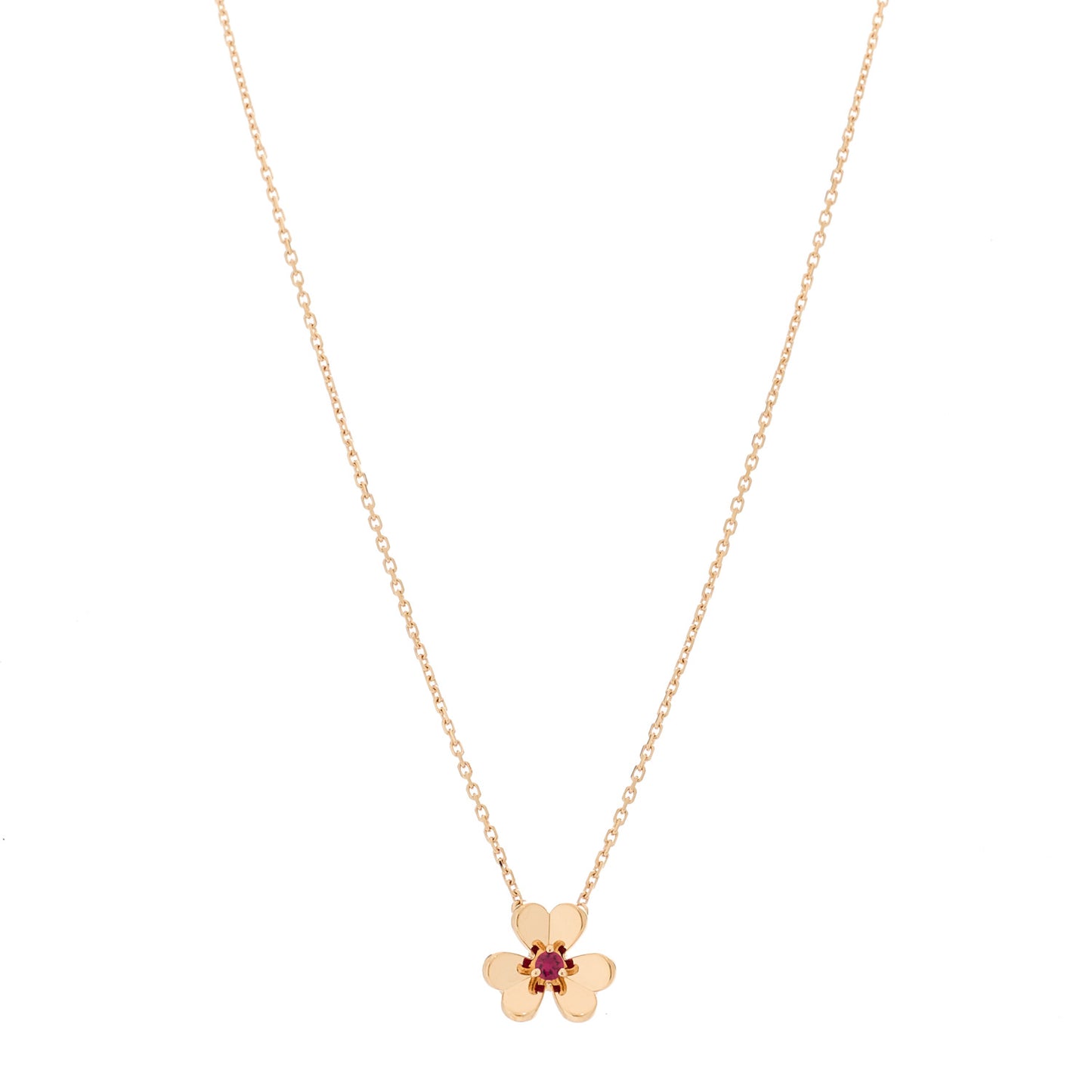 18K Rose Gold Ruby Mini Frivole Pendant Necklace