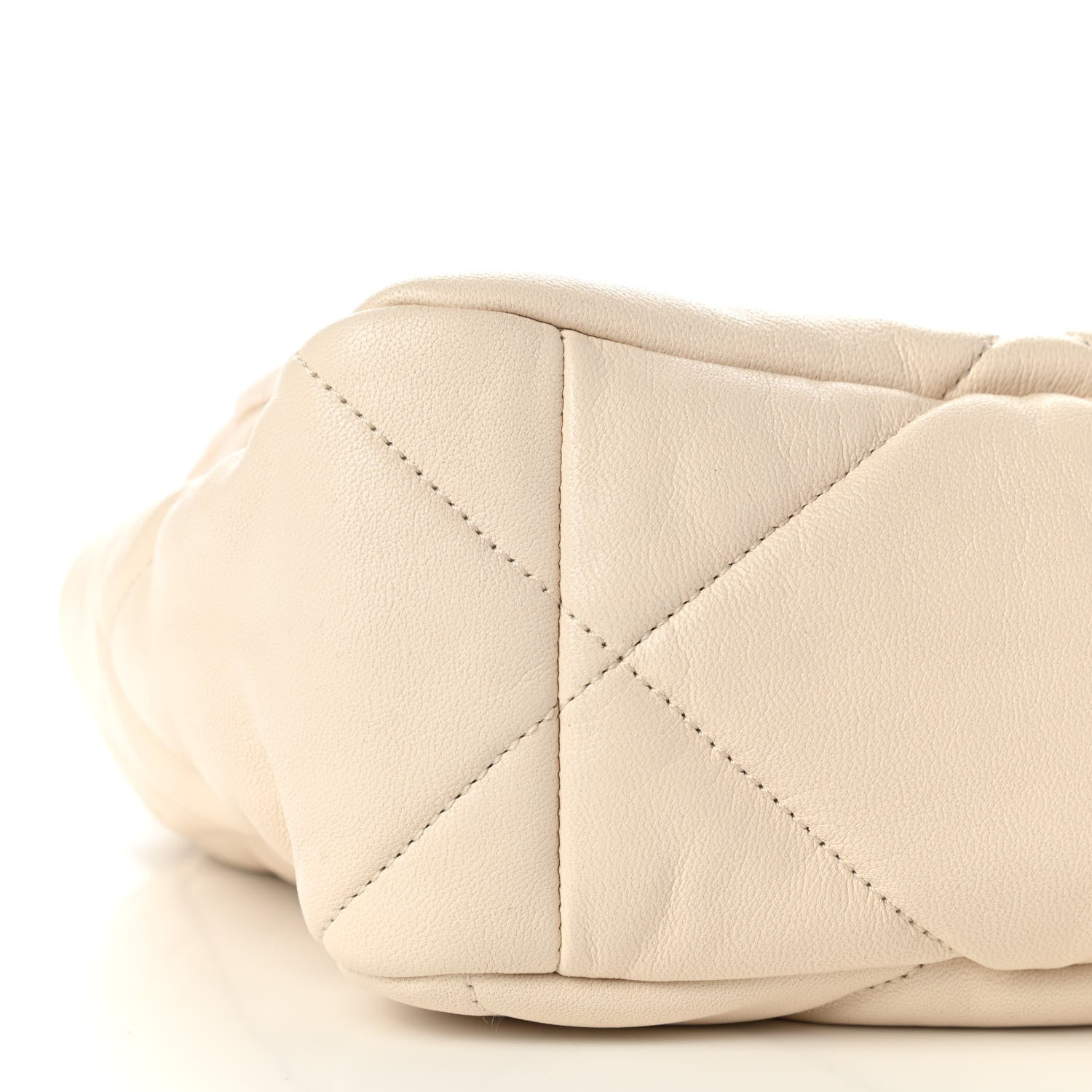 Chanel Lambskin Quilted Large Chanel 19 Flap Light Beige 9 of 11