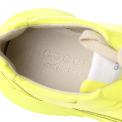 Gucci Calfskin Mens Rhyton Sneakers 8 Yellow Fluo 8 of 11