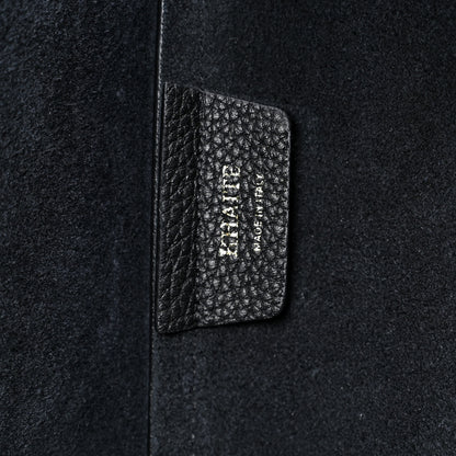 Khaite Pebbled Sport Calfskin Medium Lotus Tote Black 6 of 10