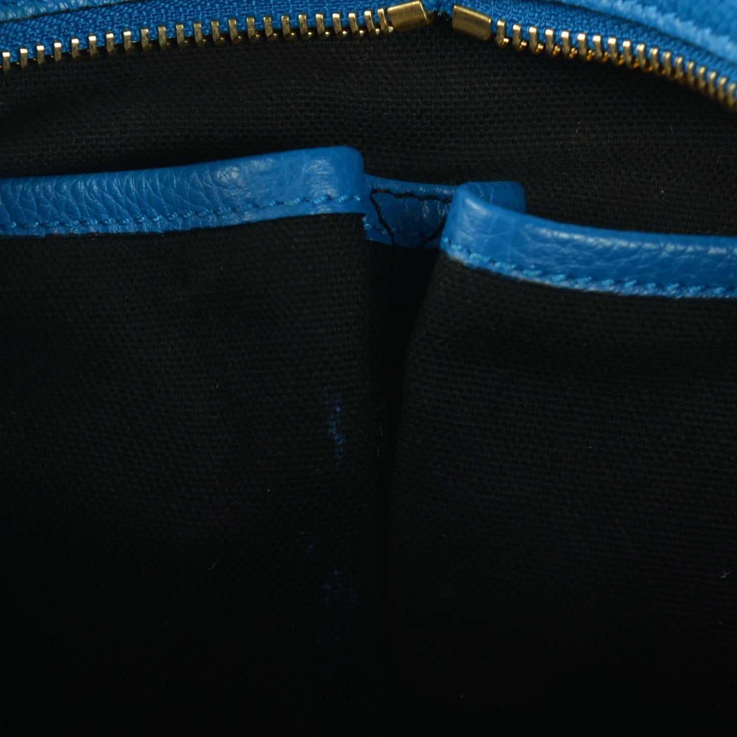 Alexander McQueen Pebbled Calfskin Small Skull Padlock Zip Around Tote Blue 8 of 9