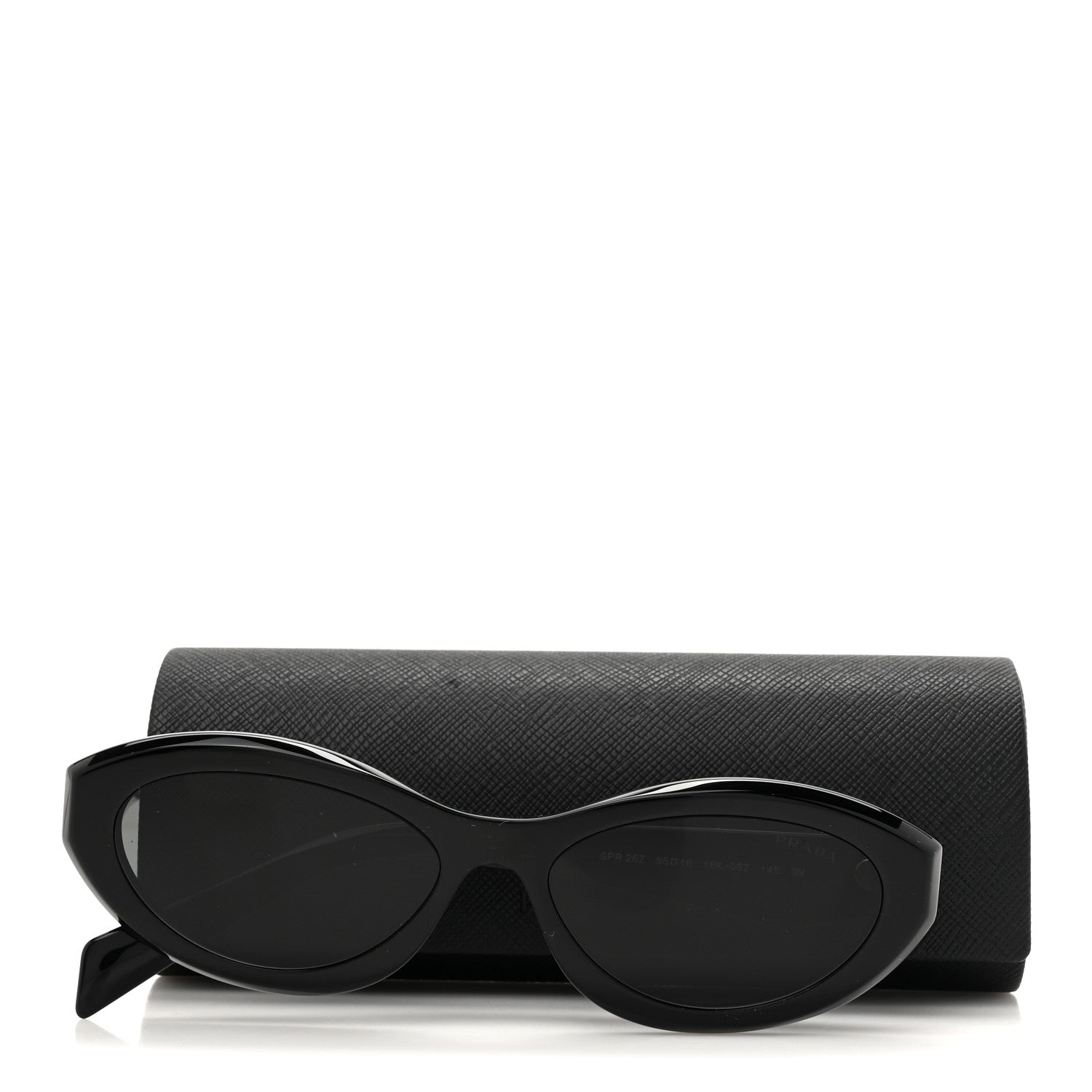 Prada Acetate Oval Sunglasses SPR 26Z Black 8 of 8