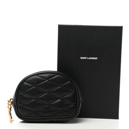 Saint Laurent Lambskin Quilted Lolita Cosmetic Pouch Black 8 of 8