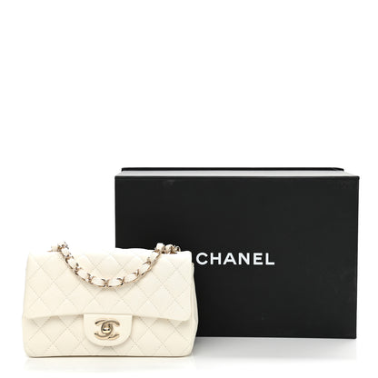 Chanel Lambskin Quilted Mini Rectangular Flap White 11 of 11