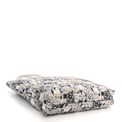 Chanel Nylon Cat Emoticon Tote Navy Silver 3 of 9
