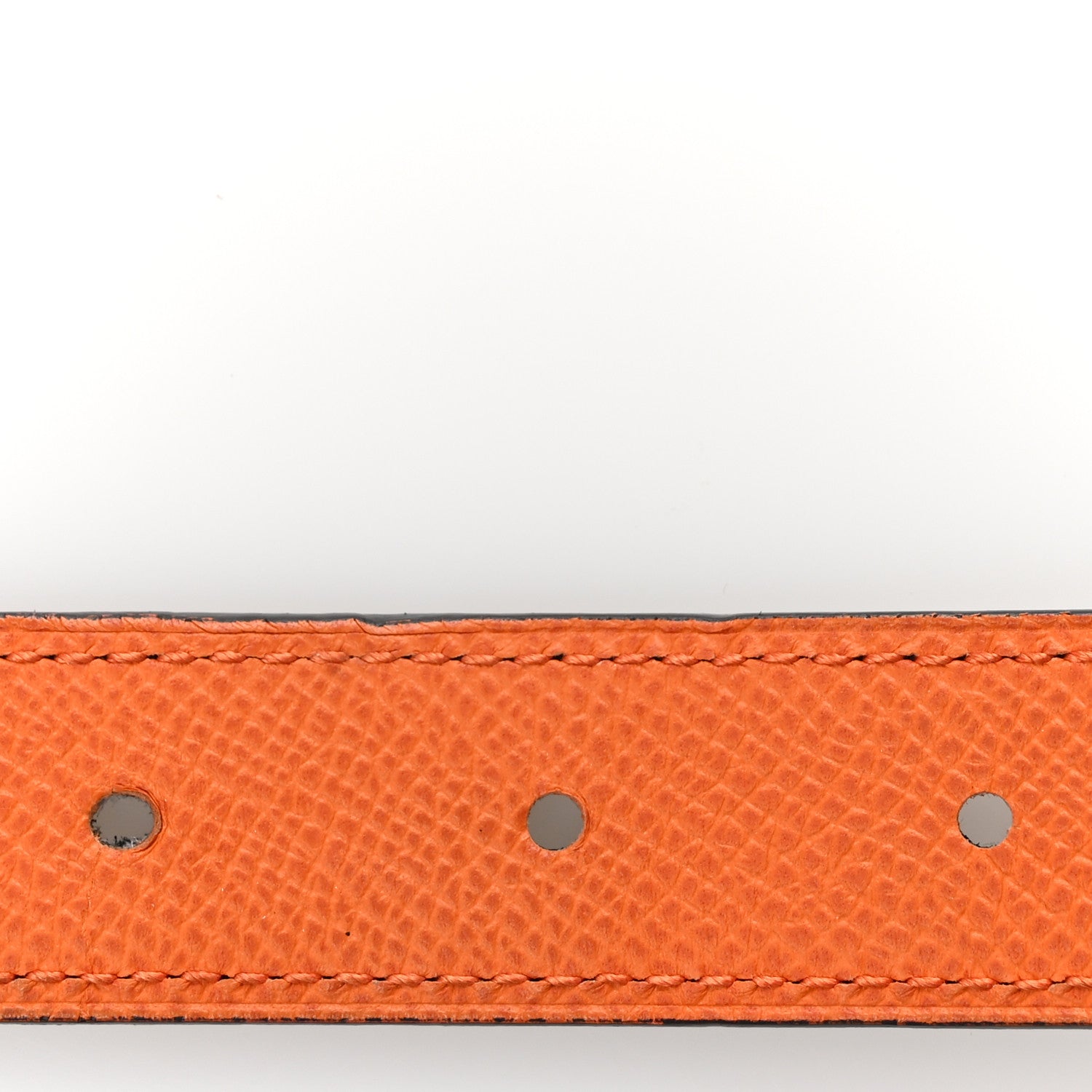 Hermes Swift Epsom 24mm H Belt 75 30 Black Orange 4 of 8