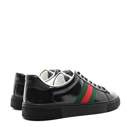 Gucci Crystal GG Monogram Web Womens New Ace Sneakers 37 Black 4 of 9