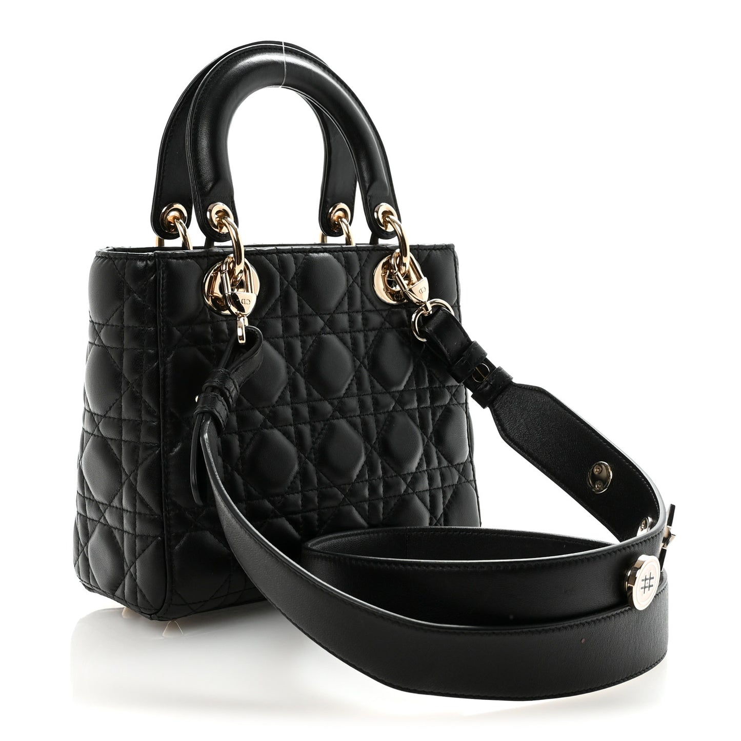 Lambskin Cannage Small My ABCDior Lady Dior Black