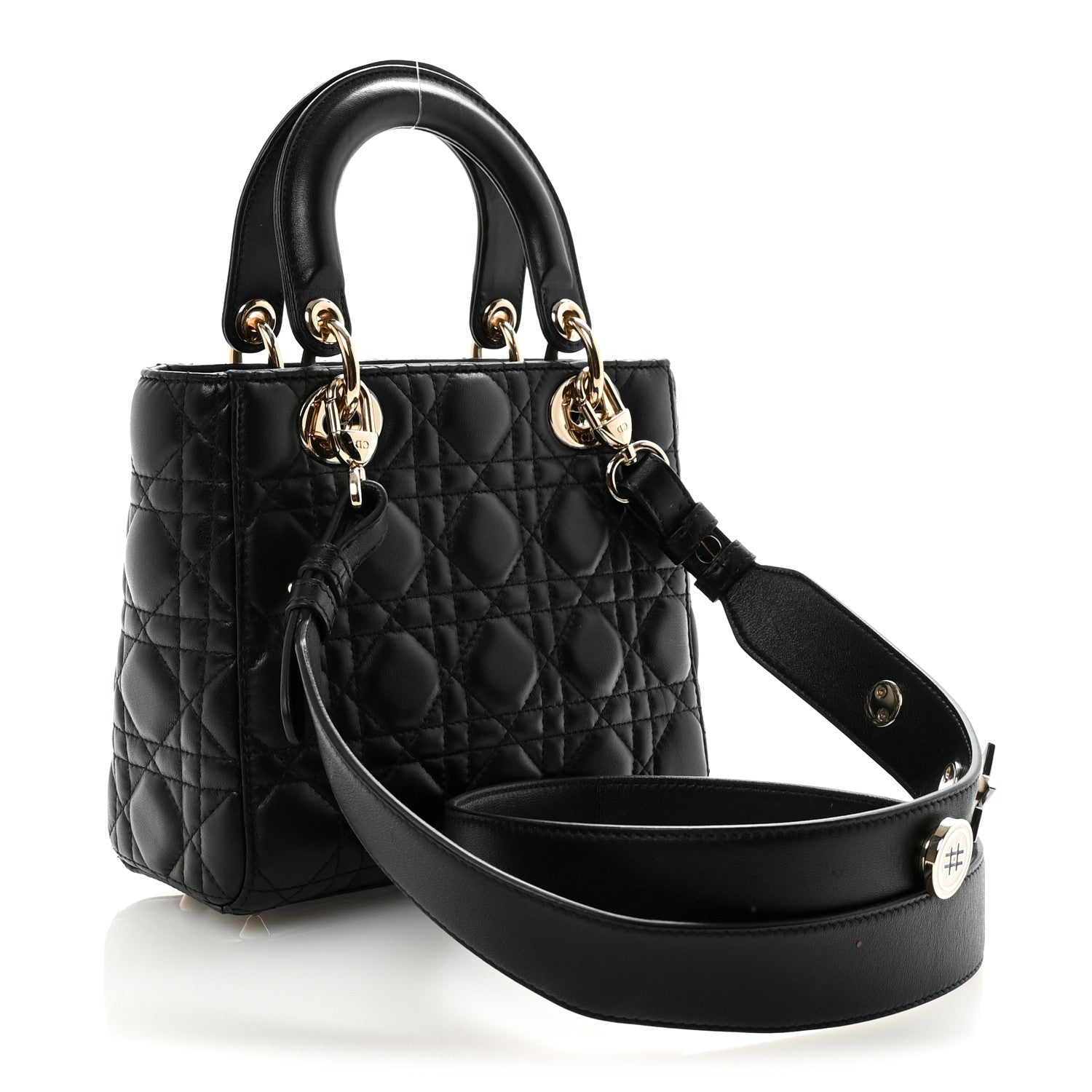 Christian Dior Lambskin Cannage Small My ABCDior Lady Dior Black 3 of 9