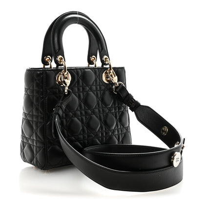 Christian Dior Lambskin Cannage Small My ABCDior Lady Dior Black 3 of 9