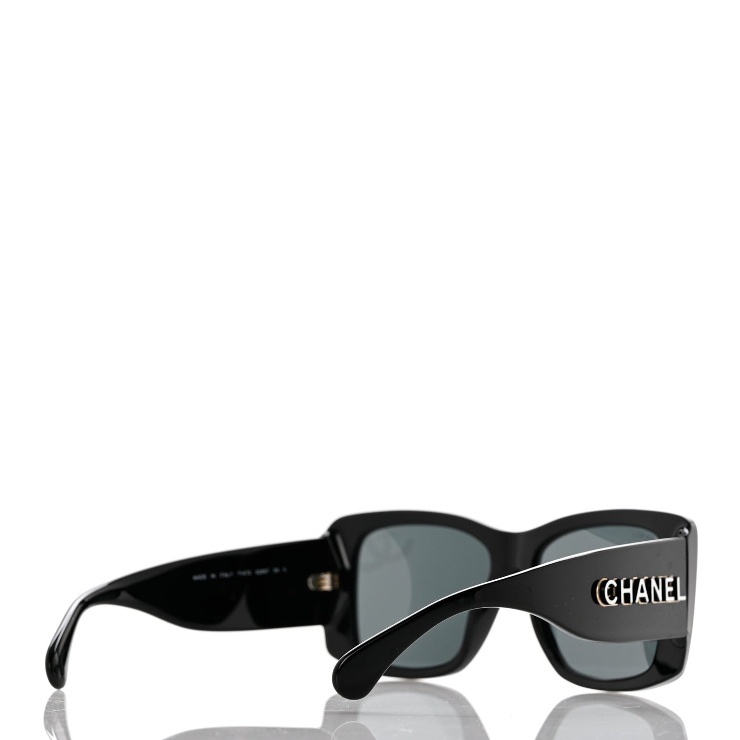 Acetate CC Logo Square Sunglasses 71472 Black