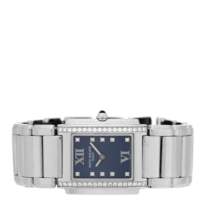 Patek Philippe Stainless Steel Diamond 25mm Twenty-4 Quartz Watch Blue 4910/10A-012 2 of 4