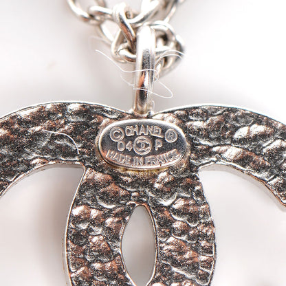 Chanel Enamel CC Necklace Black Silver 4 of 5