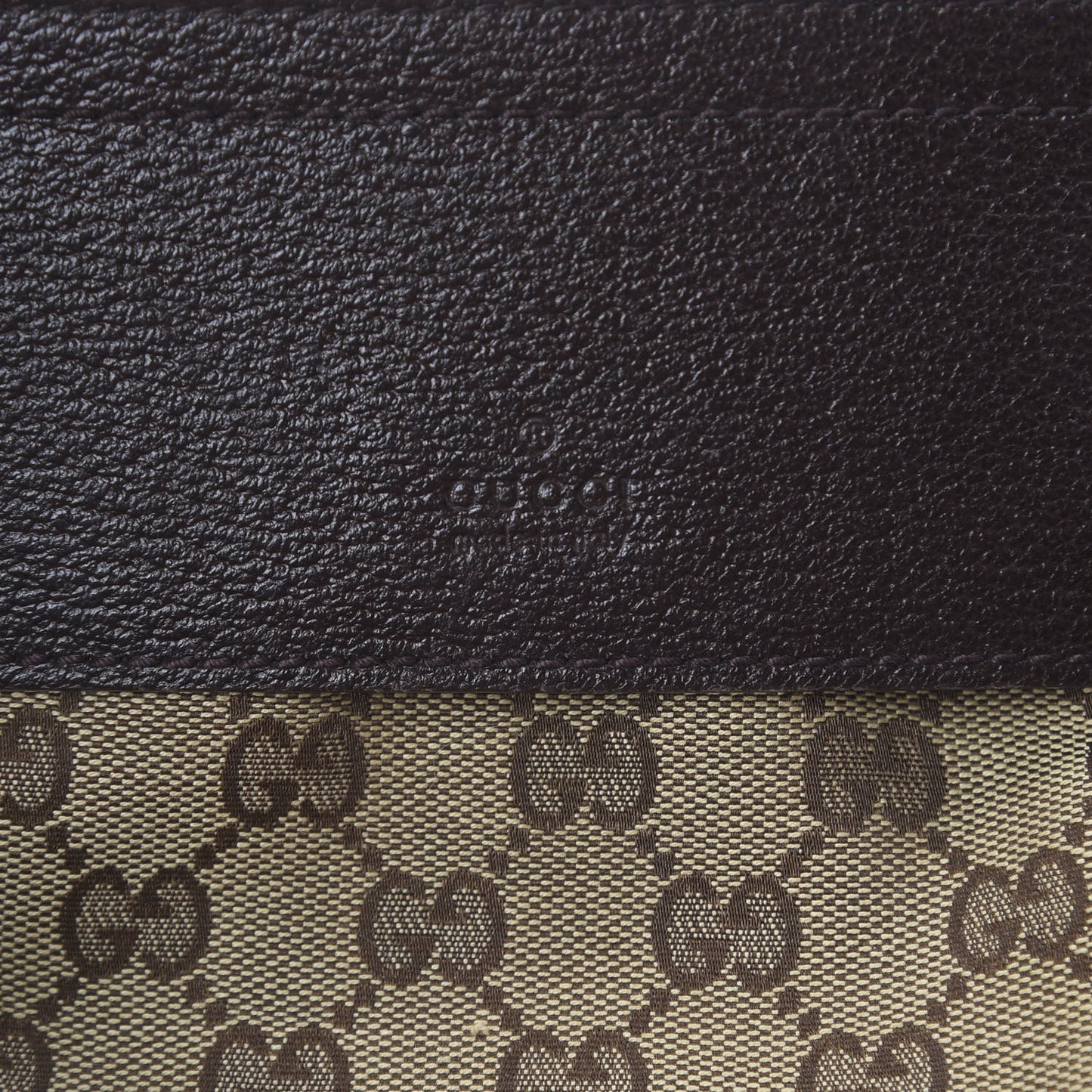 GG Monogram Web Double Pocket Belt Bag Dark Brown