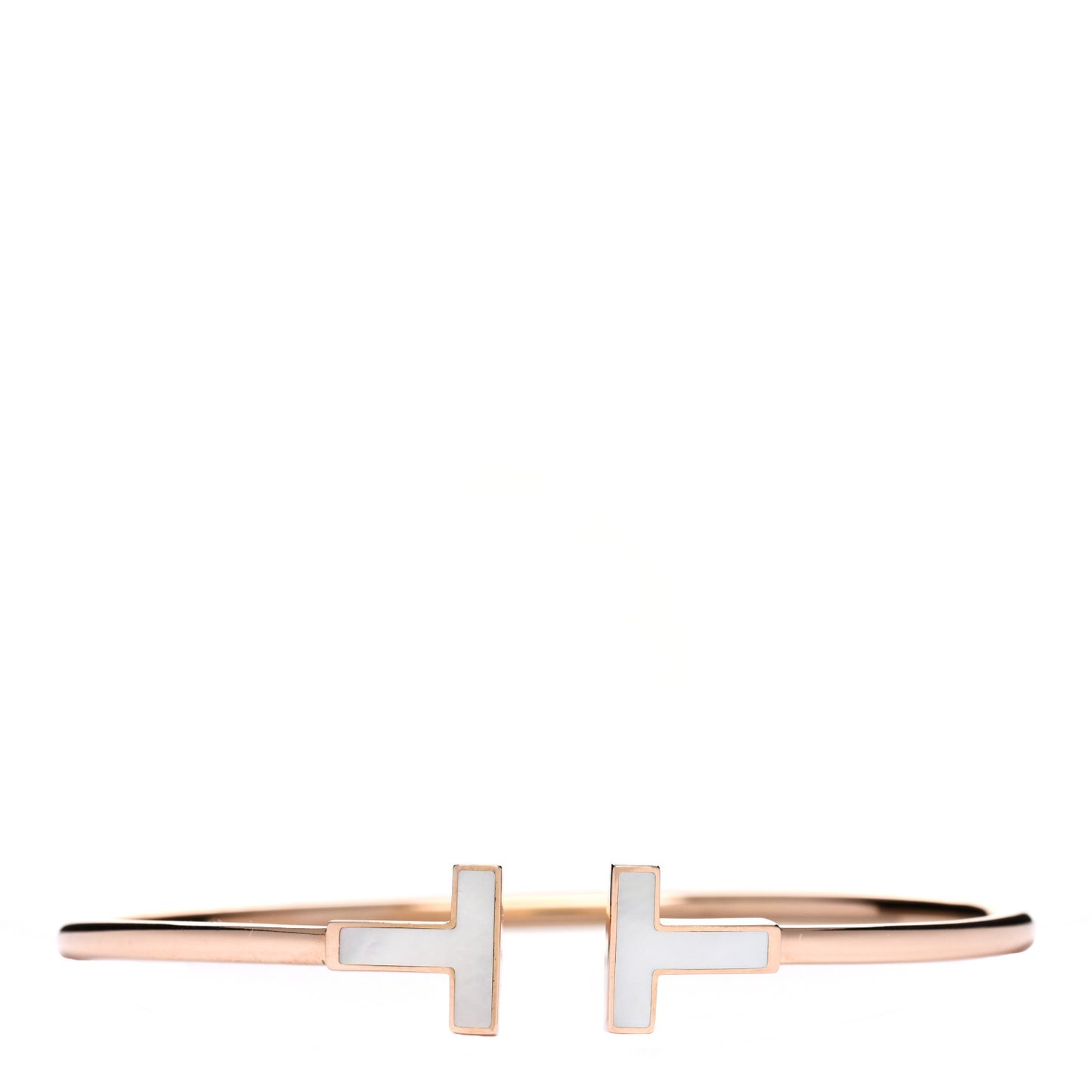 18K Rose Gold Mother of Pearl T Wire Bracelet