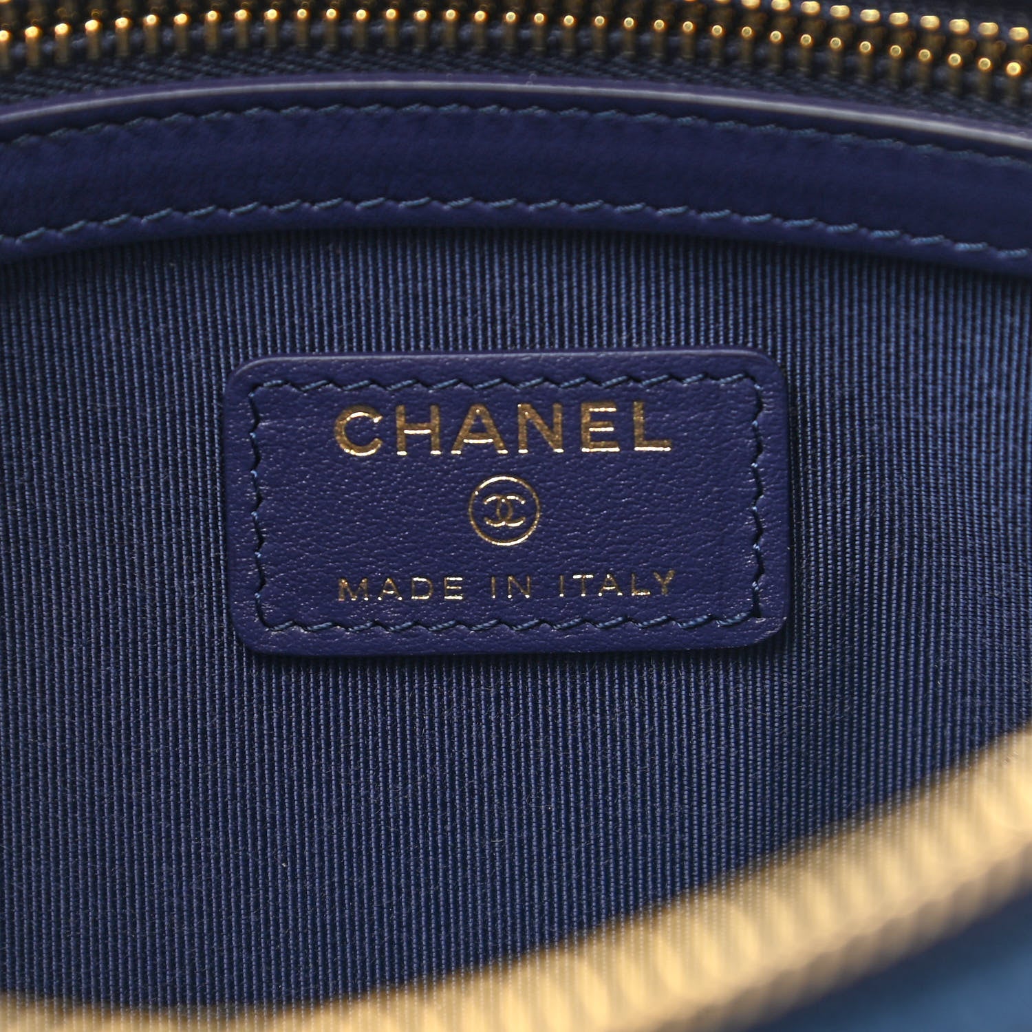 Chanel Denim Quilted Large Chanel 19 Pouch Dark Blue 7 of 8