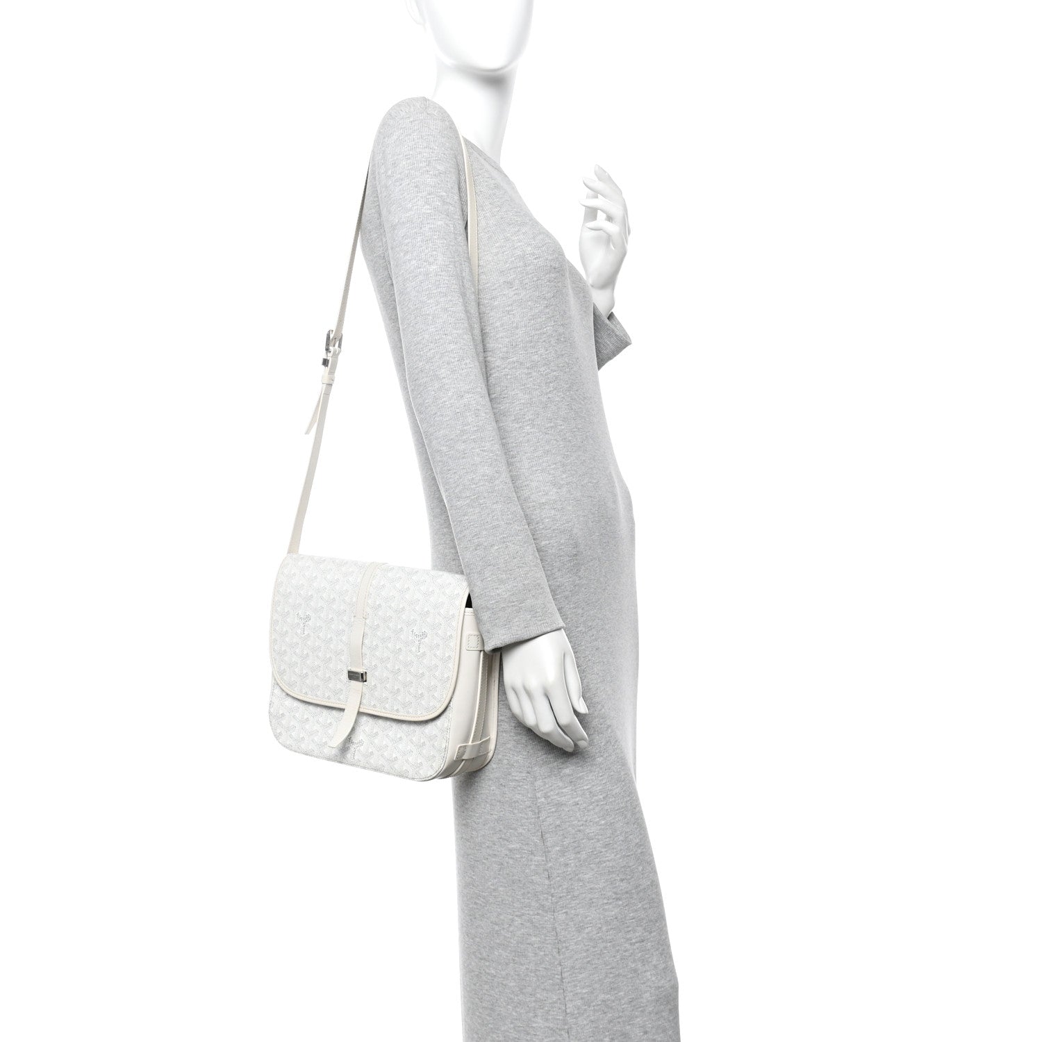 Goyard Goyardine Belvedere II MM Messenger Bag White 4 of 34