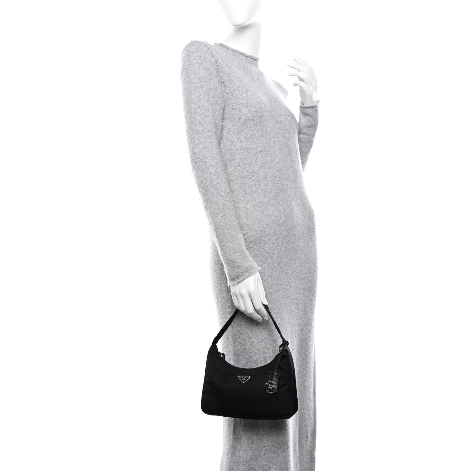 Prada Tessuto Nylon Mini Re-Edition 2000 Bag Black 2 of 11
