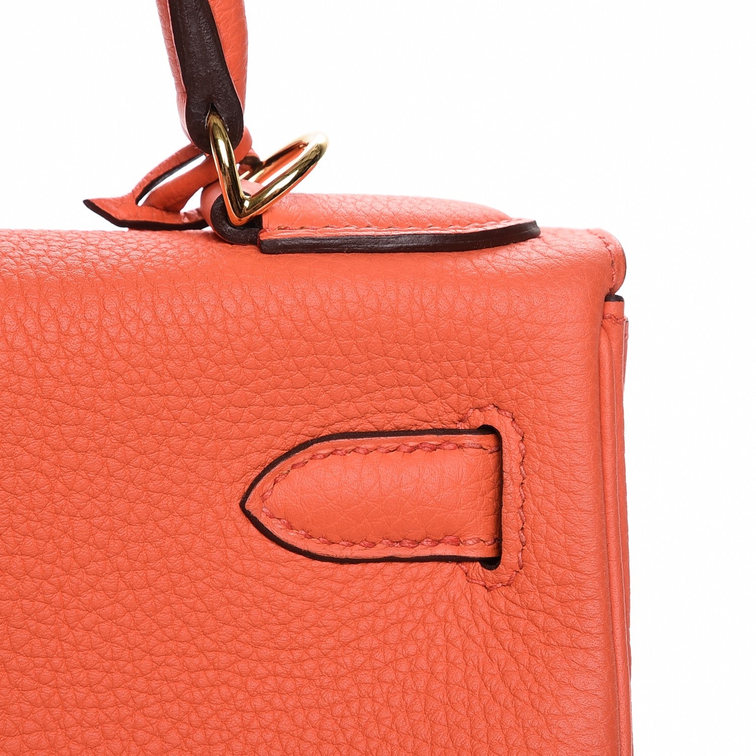 Hermes Togo Kelly Retourne 28 Orange Poppy 12 of 31