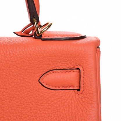 Hermes Togo Kelly Retourne 28 Orange Poppy 12 of 31